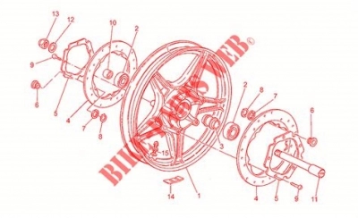 Mantenimiento y accesorios Moto-Guzzi 1000 California III J Spoke Wheel 
