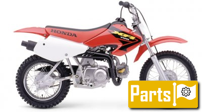 De onderdelen catalogus van de Honda Xr70r 1999, 70cc