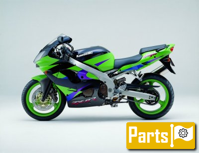 De onderdelen catalogus van de Kawasaki Ninja Zx 9r 2001, 900cc