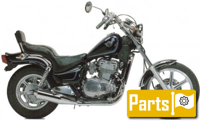 De onderdelen catalogus van de Kawasaki En500 1990, 500cc