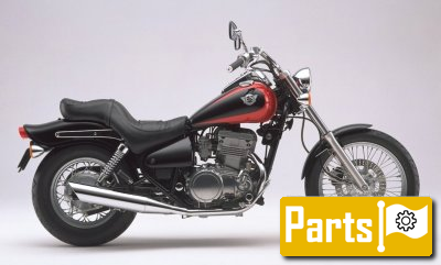 De onderdelen catalogus van de Kawasaki En500 1998, 500cc