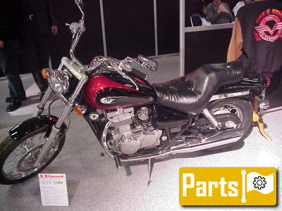 De onderdelen catalogus van de Kawasaki En500 2000, 500cc