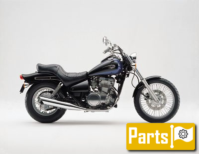 De onderdelen catalogus van de Kawasaki En500 2001, 500cc