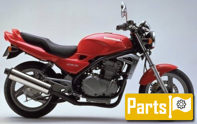 De onderdelen catalogus van de Kawasaki Er 5 1997, 500cc