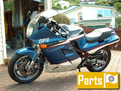 De onderdelen catalogus van de Kawasaki Gpz1000rx 1986, 1000cc