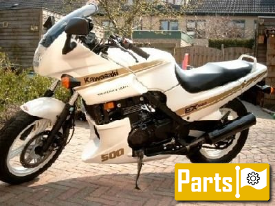 De onderdelen catalogus van de Kawasaki Gpz500s 1988, 500cc