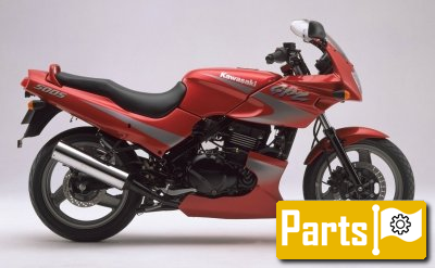 De onderdelen catalogus van de Kawasaki Gpz500s Uk 1998, 500cc