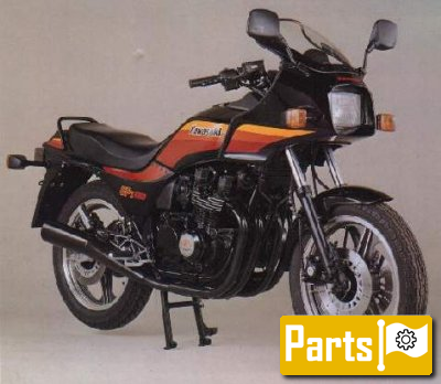 De onderdelen catalogus van de Kawasaki Gpz550 1988
