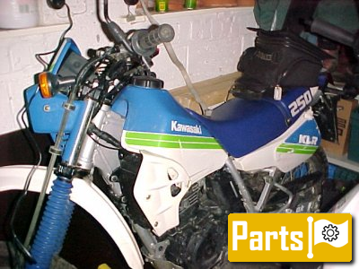 De onderdelen catalogus van de Kawasaki Klr250 1990, 250cc