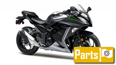 De onderdelen catalogus van de Kawasaki Ninja 300 Abs 2016, 300cc