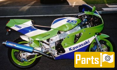 De onderdelen catalogus van de Kawasaki Zxr750 1990, 750cc