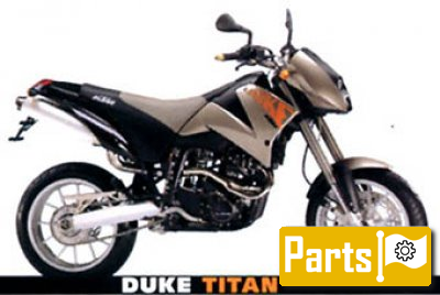 De onderdelen catalogus van de Ktm 640 Duke Ii Titan Usa 2001