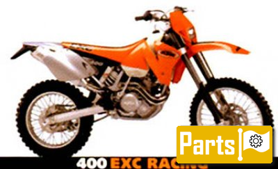 De onderdelen catalogus van de Ktm 400 Exc Racing Usa 2001
