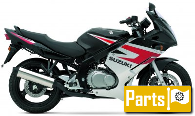 De onderdelen catalogus van de Suzuki Gs500ef 2005, 500cc