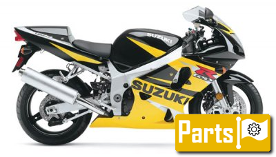 De onderdelen catalogus van de Suzuki Gsx600f 2002
