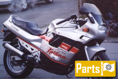 De onderdelen catalogus van de Suzuki Gsx750f 1989