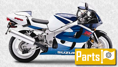 De onderdelen catalogus van de Suzuki Gsx750f 1999