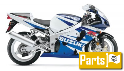De onderdelen catalogus van de Suzuki Gsx750f 2002, 750cc