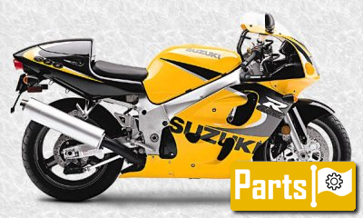 De onderdelen catalogus van de Suzuki Gsx R600 1999, 600cc