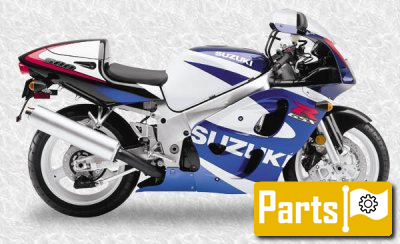 De onderdelen catalogus van de Suzuki Gsx R600 2000, 600cc