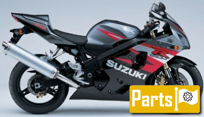 De onderdelen catalogus van de Suzuki Gsx R750 2004, 750cc