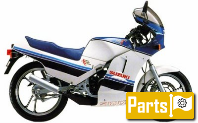 De onderdelen catalogus van de Suzuki Rg125cuc Gamma 1986