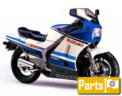 De onderdelen catalogus van de Suzuki Rg500 Gamma 1986, 500cc