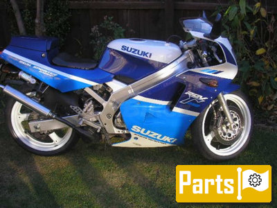De onderdelen catalogus van de Suzuki Rgv250 1989, 250cc