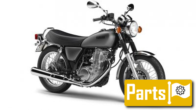 De onderdelen catalogus van de Yamaha Sr400 2014, 400cc