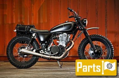De onderdelen catalogus van de Yamaha Sr400 2016, 400cc