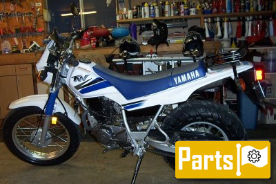 De onderdelen catalogus van de Yamaha Tw125 2000, 125cc