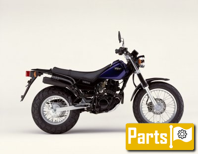 De onderdelen catalogus van de Yamaha Tw125 2002, 125cc