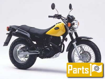 De onderdelen catalogus van de Yamaha Tw125 2004, 125cc