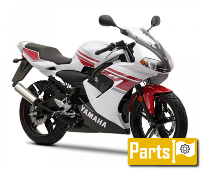 De onderdelen catalogus van de Yamaha Tzr50 2009, 50cc