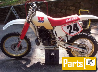 De onderdelen catalogus van de Yamaha Yz125 1986, 125cc