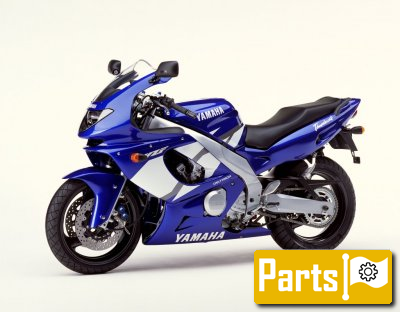 De onderdelen catalogus van de Yamaha Yzf R6 2002, 600cc